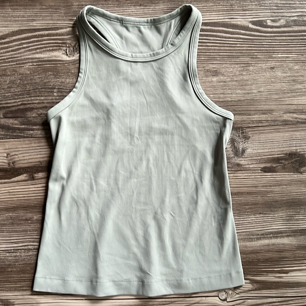 Lululemon Align Waist-Length Racerback Tank Top Jade Grey